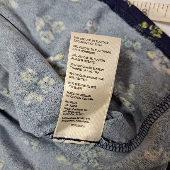 FREE People good days floral print mini dress in navy - Picture 17 of 17